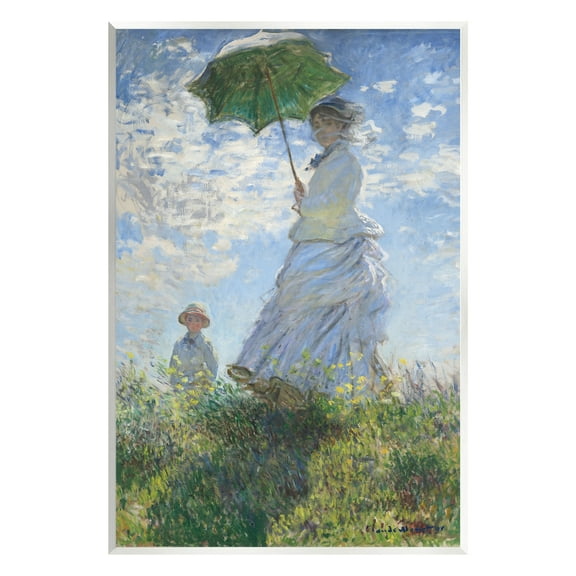 Stupell Industries Woman with a Parasol Classic Claude Monet Painting Painting Unframed Art Print Wall Art, Design by one1000paintings