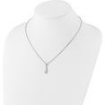 thumbnail image 3 of Sterling Silver White Ice Rhodium-Plated 18 Inch Diamond Heart Teardrop Necklace With 2 Extender (Width 6.8) (Length 20) - Jbsp, 3 of 5
