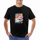 thumbnail image 2 of Sunrise Retro Car Graphic Design Short Sleeve Colorful Sky Summer Beach T-shirt Tee Trendy Slim Fit Top, 2 of 4