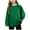 Green, variant on Girls Long Sleeve Tops, Loose Fit Casual Pullover Crewneck Spring Blouses Light Blue Size 14-16