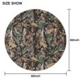 thumbnail image 6 of Brown Green Camo Leaves Branches Pattern Round Tablecloth 60"x60",Wrinkle Wipeable Table Cloth for Kitchen Dining Room Picnic Patio Party, 6 of 6