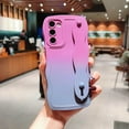 thumbnail image 4 of for Samsung Galaxy S23 Case with Wrist Strap Stand, Cute Gradient Color Wavy Phone Case with Camera Lens Cover Shockproof Protect Soft Silicone Bumper Galaxy S23 Case 6.1" (Purple Gray), 4 of 9