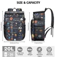 thumbnail image 3 of Galaxy Themed Cooler Backpack - Insulated Leakproof 20L Soft Cooler Bag for Outdoor, Camping & Beach, Holds 26 Cans, Starry Night Sky & Cosmic Design, 3 of 6