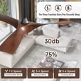 thumbnail image 4 of Sofucor 52" Matte Black Modern ABS Ceiling Fan with Remote, Reverse Airflow, 6 Wind Speed, 4 of 11