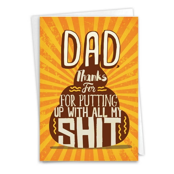1 Funny Father's Day Card with Envelope - Patient Dad C3142FDG