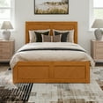 thumbnail image 2 of AFI Canyon Light Toffee Wood Platform Bed with Matching Footboard & Full Trundle, Full, 2 of 12