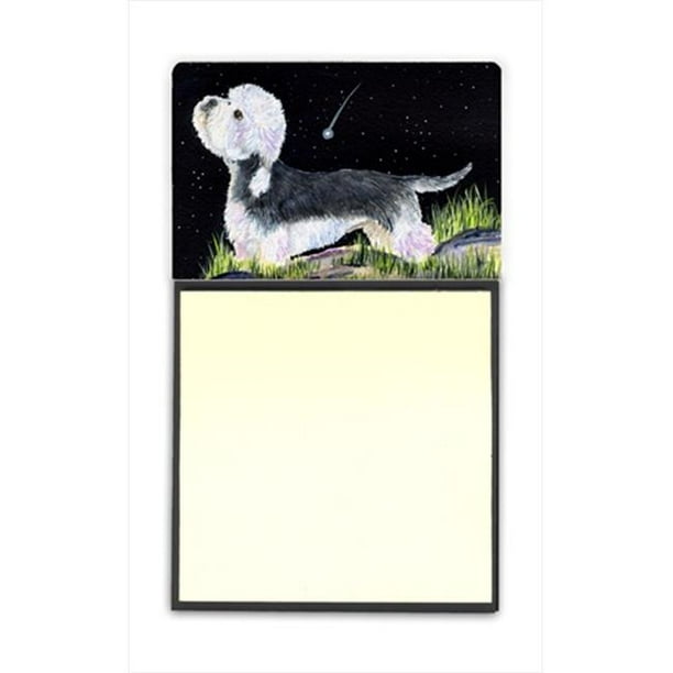 Starry Night Dandie Dinmont Terrier Refiillable Sticky Note Holder or Postit Note Dispenser