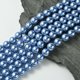 thumbnail image 3 of Eco-Friendly Glass Pearl Beads Strands Grade A Round Dyed Cotton Cord Threaded Cornflower Blue 12mm Hole: 1.2~1.5mm about 34pcs/strand 15.7 inch, 3 of 4