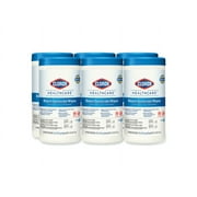 Clorox Healthcare Bleach Germicidal Wipes, 6 3/4 x 9, Unscented, 70/Canister