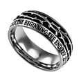 thumbnail image 3 of Crown of Thorns Ring, ALPHA AND OMEGA Revelations 22:13, Stainless Steel, 3 of 4