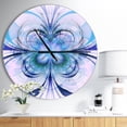 thumbnail image 2 of DesignArt Horloge Murale Grande Motif Fleur Fractale Turquoise, 2 of 2