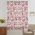 thumbnail image 3 of Farmhouse Red Sheer Curtains 63 Inches Long, Vintage Flower Leaf Botanical Plant Light Filering Curtains, Breathable Simi Curtain Privacy Drapes for Living Room Bedroom Lightweight Window Treatment, 3 of 9