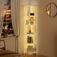 thumbnail image 2 of 6 Tier Corner Shelf with LED Light, 67.5 Tall Standing Organizer for Living Room Bedroom, 2 of 8