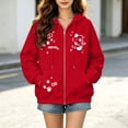 thumbnail image 2 of DHFJKG Zip Up Hoodies Women Cute Cat Printed Sweatshirts Kawaii Long Sleeve Fall Sports Jackets, 2 of 4