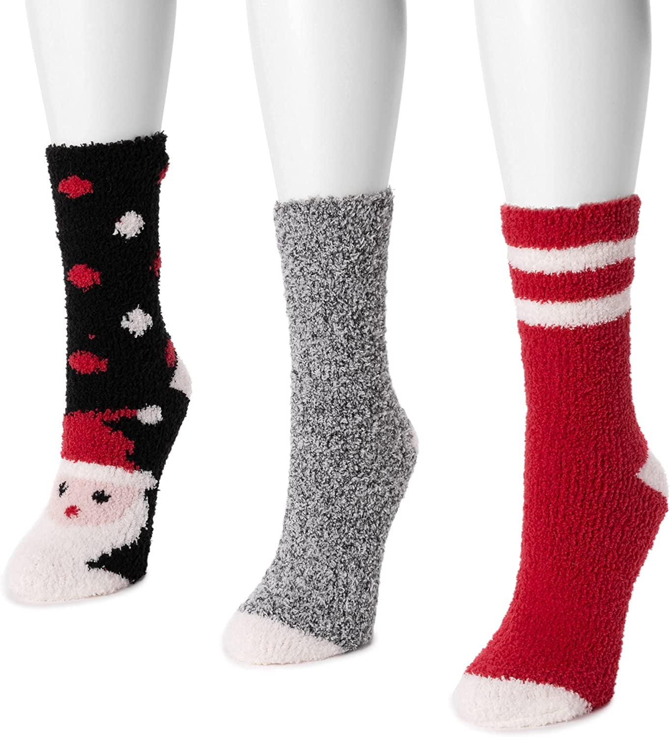 MUK LUKS Women's 3 Pack Cozy Holiday Socks - Walmart.com