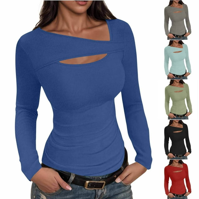 Suéteres para mujer,Suéter informal de manga larga con aberturas para mujer, tejido de imitación de tela, cómodo para uso diario en casa, sopatenor