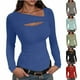 thumbnail image 1 of Sudaderas con capucha para mujer,Suéter informal de manga larga con aberturas para mujer, tejido de imitación de tela, cómodo para uso diario en casa, sopatenor, 1 of 9