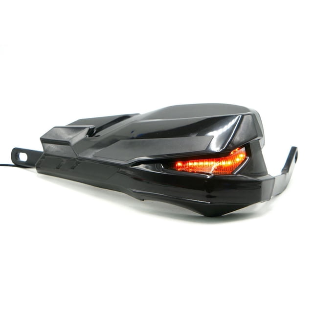 Protector De Puños Para Moto Rasen Con Base De Aluminio Luz Led Secuencial Amar-Azul negro
