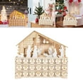 thumbnail image 2 of 24-Day LED Wooden Advent Calendar with 24 Drawers – Lights Up DIY Empty Box for Christmas Holiday Decorations, 2 of 8