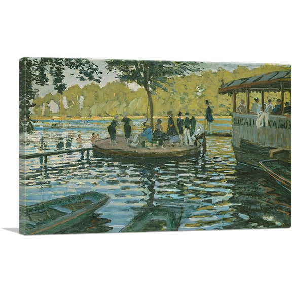 ARTCANVAS La Grenouillere Canvas Art Print by Claude Monet - Size: 26" x 18" (0.75" Deep)