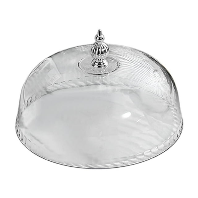 Cubierta para soporte de postre, cúpula para alimentos, reutilizable, resistente, redonda, versátil 21 cm
