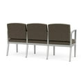 thumbnail image 3 of Amherst Steel Reception Waiting 3 Seat Tandem Seating / Silver Steel / Brown, 3 of 3