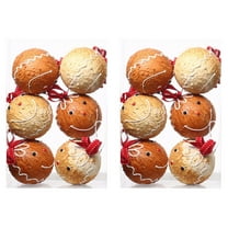 WEGFTDUOP Christmas Decorations 8cm Colorful Gingerbread Man Foam Christmas Ball Set Christmas Tree Pendant