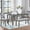Gray(X-Shaped Backrest), variant on Leumius 6 Piece Kitchen Dining Set,Wood Rectangular Kitchen Table with 4 Upholstered Chairs and a Bench,Dining Table Set for 6 People,Kitchen Dining Table Set for Living Room, Home Bar and Kitchen