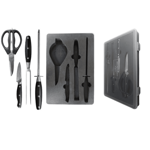 CUCHILLOS Y UTENSILIOS DE COCINA ACERO INOXIDABLE CON ESTUCHE CHEF Trustedbutchet