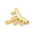 thumbnail image 2 of Brass Beads Cadmium Free & Lead Free Flow Bend Real 18K golden Plated 28x33.5x5mm Hole: 3mm, 2 of 3