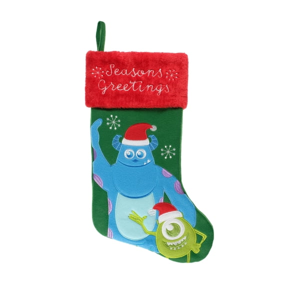 Monsters Inc. Applique Holiday Stocking 20"