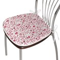 thumbnail image 3 of Valentines Dining Chair Pad, Sketch Drawing Style Hearts in Red and Pink Pattern for Romantic Couples, Water Resistant Pillow with Straps for Kitchen Seats, 2 Pieces Set, Ruby Pink White, by Ambesonne, 3 of 5