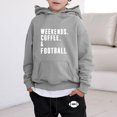 thumbnail image 2 of LUOGENLI Boys Shorts 4T-5T Kids Hoodie Sweatshirt and Sweatpants Cartoon Football Prints Pullover Hoodie Set Tracksuit 2 Piece Outfits Boys Shorts 4T with Pockets Boys Shorts Size 8 3-4 Years, 2 of 4