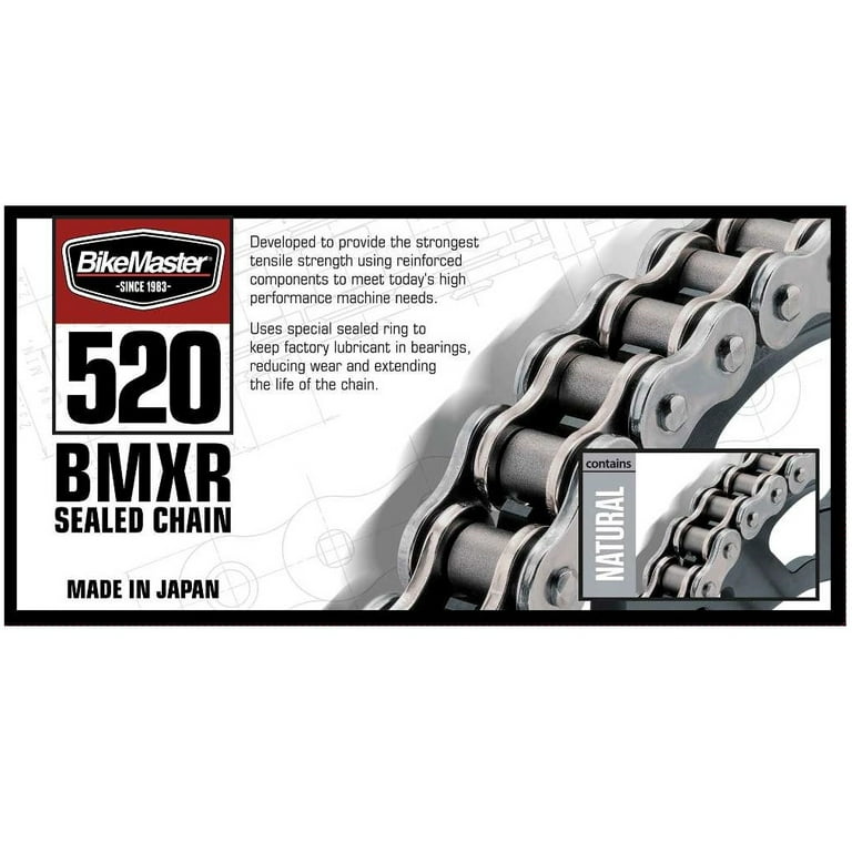 520 BMXR Chain Natural, RENTHAL Front Steel & Rear Aluminum