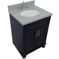 thumbnail image 3 of Bellaterra Home 400700-25-BU-GYO 25 in. Single Oval Sink Vanity with Granite Top, Blue & Gray, 3 of 11