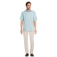 thumbnail image 2 of Cafe Luna Men’s Panel Woven Shirt with Short Sleeves, Sizes S-3XL, 2 of 5