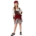 thumbnail image 2 of Pirate for Kids Pirate Dress Headband Set Halloween Outfit Party Outfits Girls Size 5-8 Years, 2 of 4