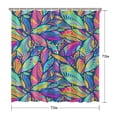 thumbnail image 5 of Boho Floral Shower Curtain 72x72 Inches - Tropical Leaves, Vintage Botanical Print, Waterproof Fabric for Chic Bathroom Decor, Modern Farmhouse & Bohemian Style, 5 of 5