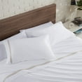 thumbnail image 2 of Aston & Arden Sateen 4-Piece Sheet Set (Full Bed Size), Luxury 600 Thread Count, Silky Sateen Cotton, Pristine White with Fine Baratta Embroidered 3-Stripe Hem, Fawn Beige, 2 of 7