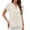Beige, variant on V Neck Heart Shaped Petal Sleeve Blouse Elegant Women's Top Summer T Shirts for Women