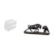 thumbnail image 5 of Dispensador de papel higiénico moderno de acrílico con figura de toro, ideal para colgar en la pared, guardar artículos de baño o como decoración de e, 5 of 8