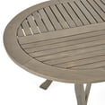 thumbnail image 5 of GDF Studio Danby Outdoor Acacia Wood Oval Dining Table Gray, 6Person, 5 of 8