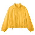 thumbnail image 4 of Gaexia Women’s Lightweight Zip Up Sun Protection Jacket High Neck Hood Breathable Outdoor Windbreaker UPF 50+ Long Sleeve Loose Fit Spring Summer Autumn, 4 of 4