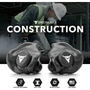 Decibullz Custom Molded Earplugs, One Count - 31dB NRR, Comfortable Protection for Shooting & Travel (Black)