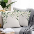 thumbnail image 2 of Green Eucalyptus Leaf Outdoor Pillow Covers Pack of 2 Country Watercolor Plant Waterproof Throw Pillow Covers Decorative Cushion Cases for Patio Garden Tent Balcony Couch 20x20 inch, 2 of 8