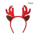 thumbnail image 4 of sweethay 12 Uds. De diademas navideñas para mujer y niña, hebilla clásica para el pelo de Reno y Papá Noel, diadema para niños y adultos, accesorios Accesorio para el cabello astas rojas sweethay AP013012-03, 4 of 6