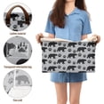 thumbnail image 5 of Yayeee Foldable Storage Basket for Shelves Waterproof Cloth Bins with Handles, Gray Bear Paws Pattern, 5 of 7