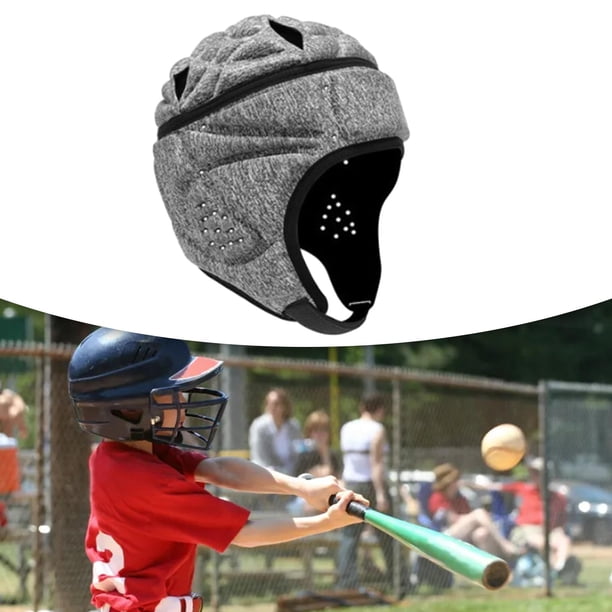 Casco de Rugby para adultos, casco de fútbol, gorra protectora de Rugby versátil, gorros de Rugby Gris