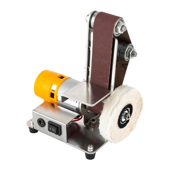 Mini Belt Sander,Electric Bench Grinder Sanding Machine,Table Top Grinder Polisher?Electric Spindle Sander for Metal Working,DIY
