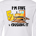 thumbnail image 4 of Inktastic I'm 5 and Crushing It Construction 5th Birthday Long Sleeve Youth T-Shirt, 4 of 5